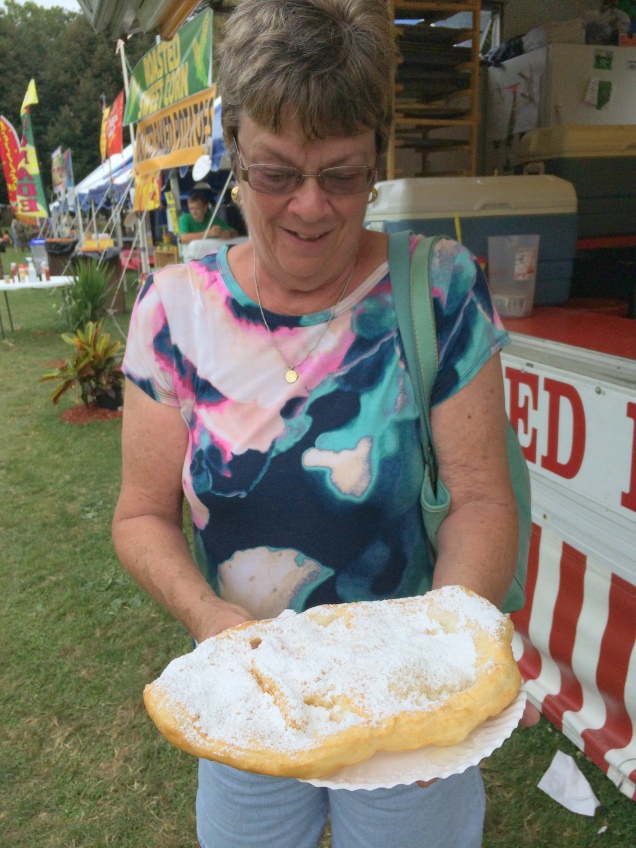 The fried dough at Spiedie Fest was enormous... and delicious.